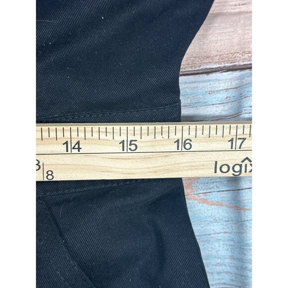 Steve Madden Womens Size M Black Denim Jumpsuit Long Sleeve Zip Front New - Picture 12 of 14